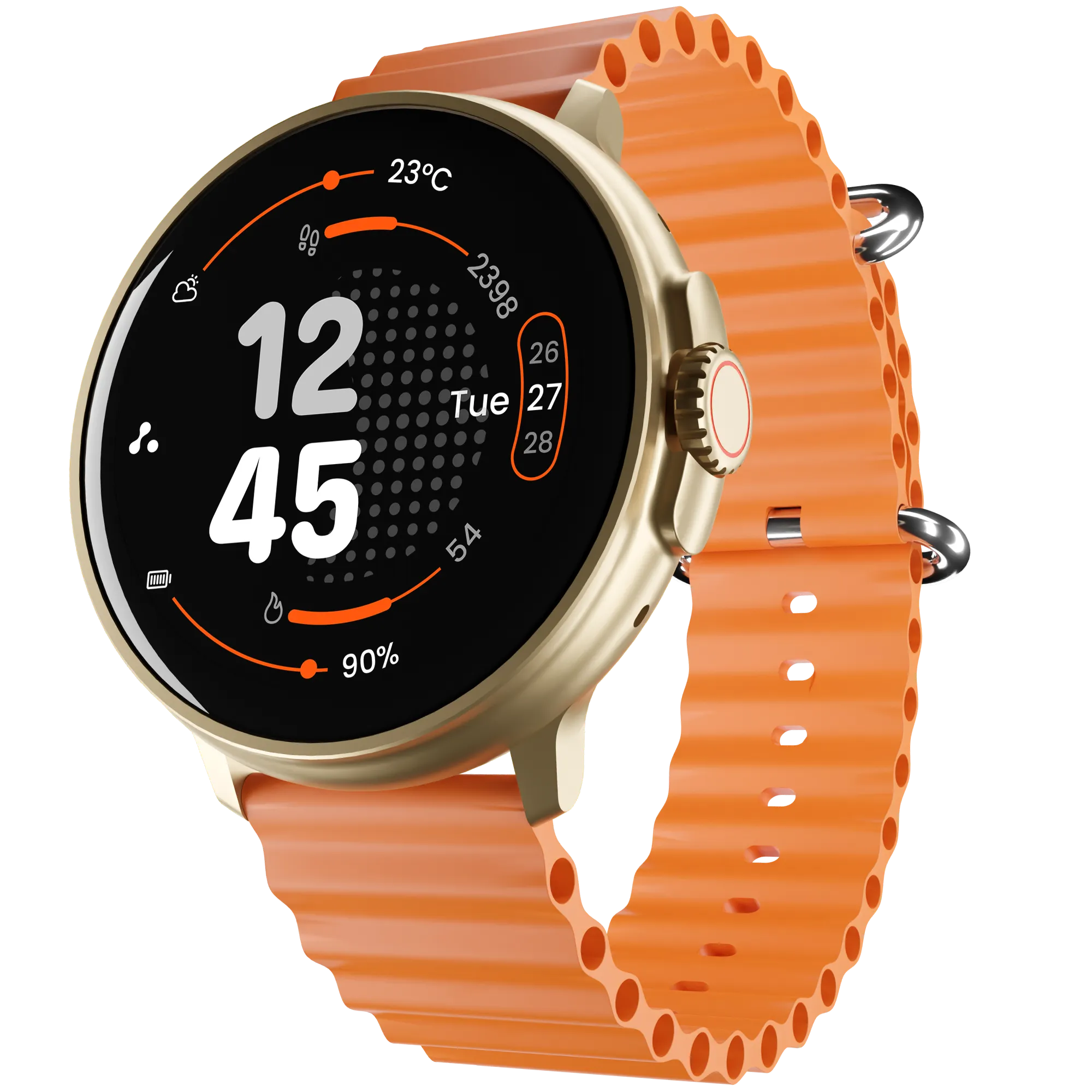 Wise Rush orange calling smartwatch – Ambrane India